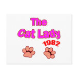 1982 Cat Lady Postcard
