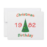 1982 Christmas Birthday Custom Announcement