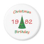 1982 Christmas Birthday Refrigerator Magnets