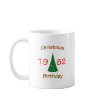 1982 Christmas Birthday mugs