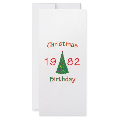 1982 Christmas Birthday Full Color Rack Card by christmasbirthday911