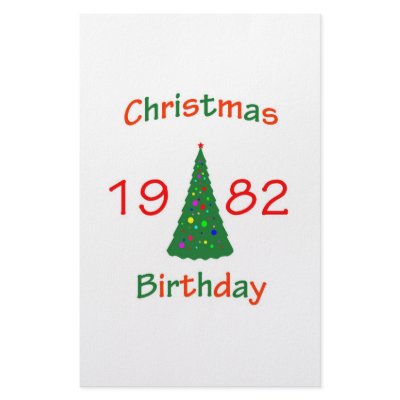 1982 Christmas Birthday Stationery by christmasbirthday911