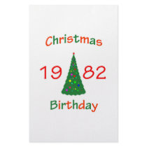 1982 Christmas Birthday Stationery
