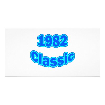 1982 Classic Blue Photo Greeting Card by birthyeardesigns3