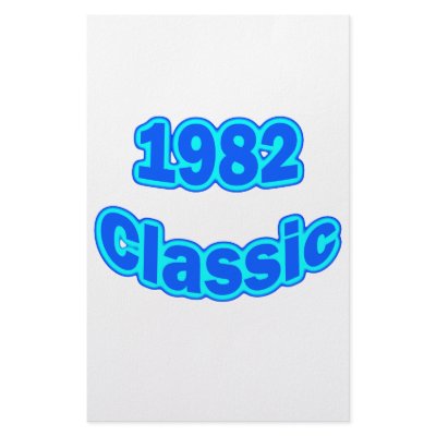 1982 Classic Blue Personalized Stationery by birthyeardesigns3