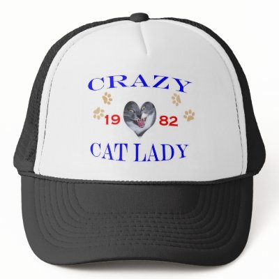 1982 Crazy Cat Lady Mesh Hats by birthyeardesigns