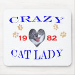 1982 Crazy Cat Lady Mouse Pad