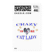 1982 Crazy Cat Lady Postage