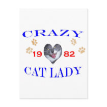 1982 Crazy Cat Lady Post Cards