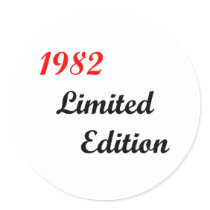 1982 Limited Edition Round Stickers