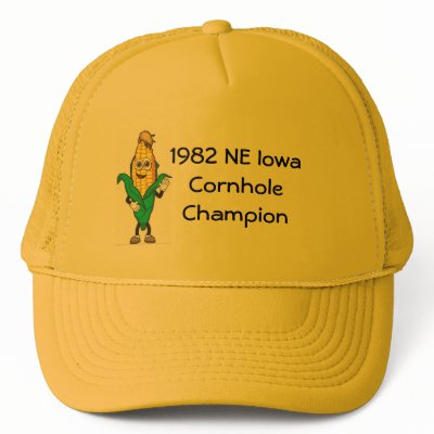 1982 NE Iowa Cornhole Champion Hats by Lyndeeu