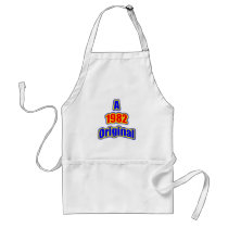 1982 Original Blue Red Apron