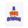 1982 Original Blue Red Post Card
