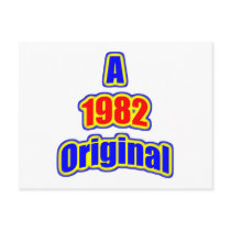 1982 Original Blue Red Post Card