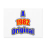 1982 Original Blue Red Post Card
