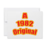 1982 Original Red Invitation