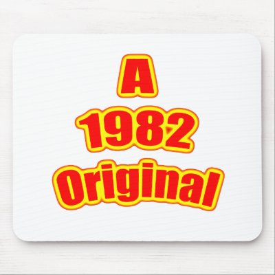 1982 Original Red Mousepad by birthyeardesigns4