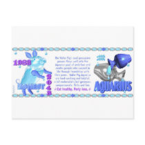 1983 2043 Chinese zodiac water pig born Aquarius Post Cards