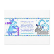 1983 2043 Chinese zodiac water pig born Aries Post Card