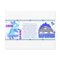 1983 2043 Chinese zodiac water pig born Capricorn Post Card
