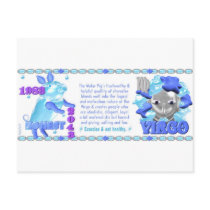 1983 2043 Water Pig born in Virgo by Valxart Post Card