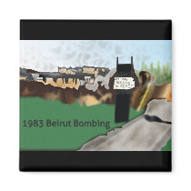 1983 Beirut Bombing Remembrance Refrigerator Magnets