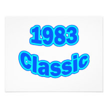 1983 Classic Blue Personalized Announcements