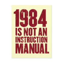 1984 is Not an Instruction Manual Postcard