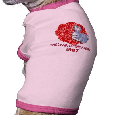 1987 The Year of the Rabbit Gifts Doggie Tee Shirt by yr_of_the_rabbit