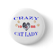 1988 Crazy Cat Lady buttons