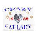 1988 Crazy Cat Lady postcards