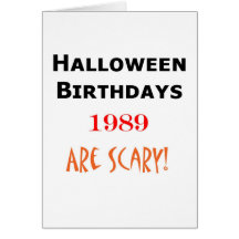 1989 halloween birthday card