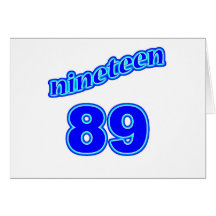 1989 Nineteen 89 Greeting Card