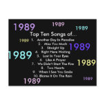 1989 Songs Post Card
