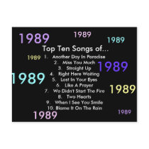 1989 Songs postcards