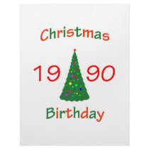 1990 Christmas Birthday Letterhead Template