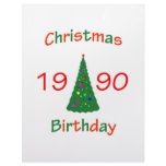 1990 Christmas Birthday Letterhead Template