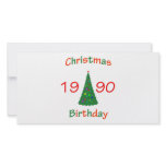 1990 Christmas Birthday Custom Photo Card