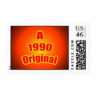 1990 Original Red Postage by birthyeardesigns4