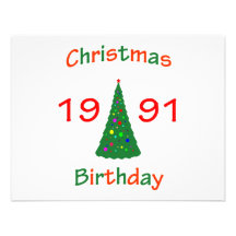 1991 Christmas Birthday Announcements