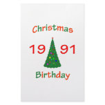 1991 Christmas Birthday Custom Stationery