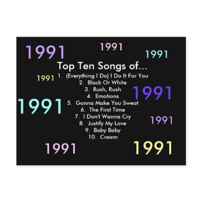 1991 Songs Postcard by archemedes