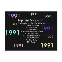1991 Songs postcards