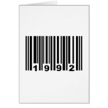 1992 barcode greeting card