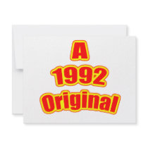 1992 Original Red Personalized Announcement