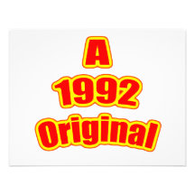 1992 Original Red Personalized Announcement