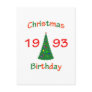 1993 Christmas Birthday Post Card