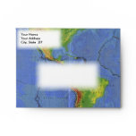 1994 Physical World Map - Tectonic Plates - USGS Envelopes