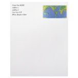 1994 Physical World Map - Tectonic Plates - USGS Customized Letterhead