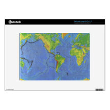 1994 Physical World Map - Tectonic Plates - USGS Skin For Large Netbook